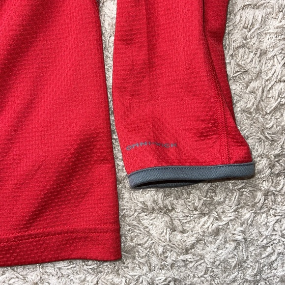 EUC Men’s Columbia Titanium Red/Gray Omni-Wick 1/4 Zip Pullover Size XXL - Picture 4 of 9